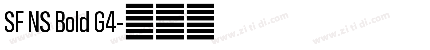 SF NS Bold G4字体转换